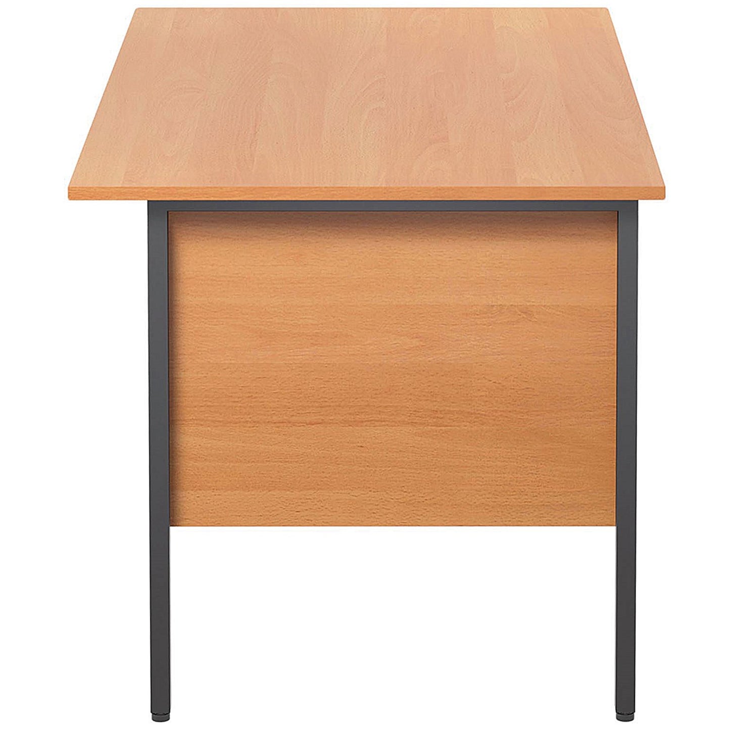 Serrion 1200mm Rectangular Desk, Silver Straight Legs, Beech