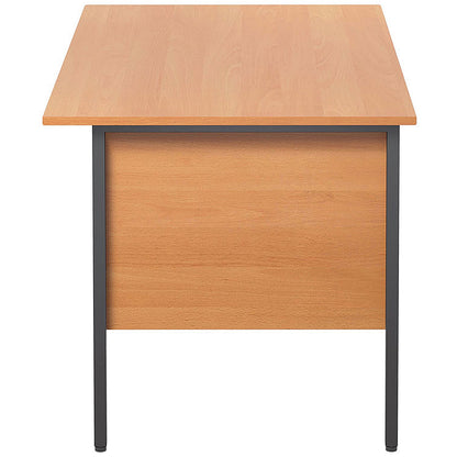 Serrion 1200mm Rectangular Desk, Silver Straight Legs, Beech