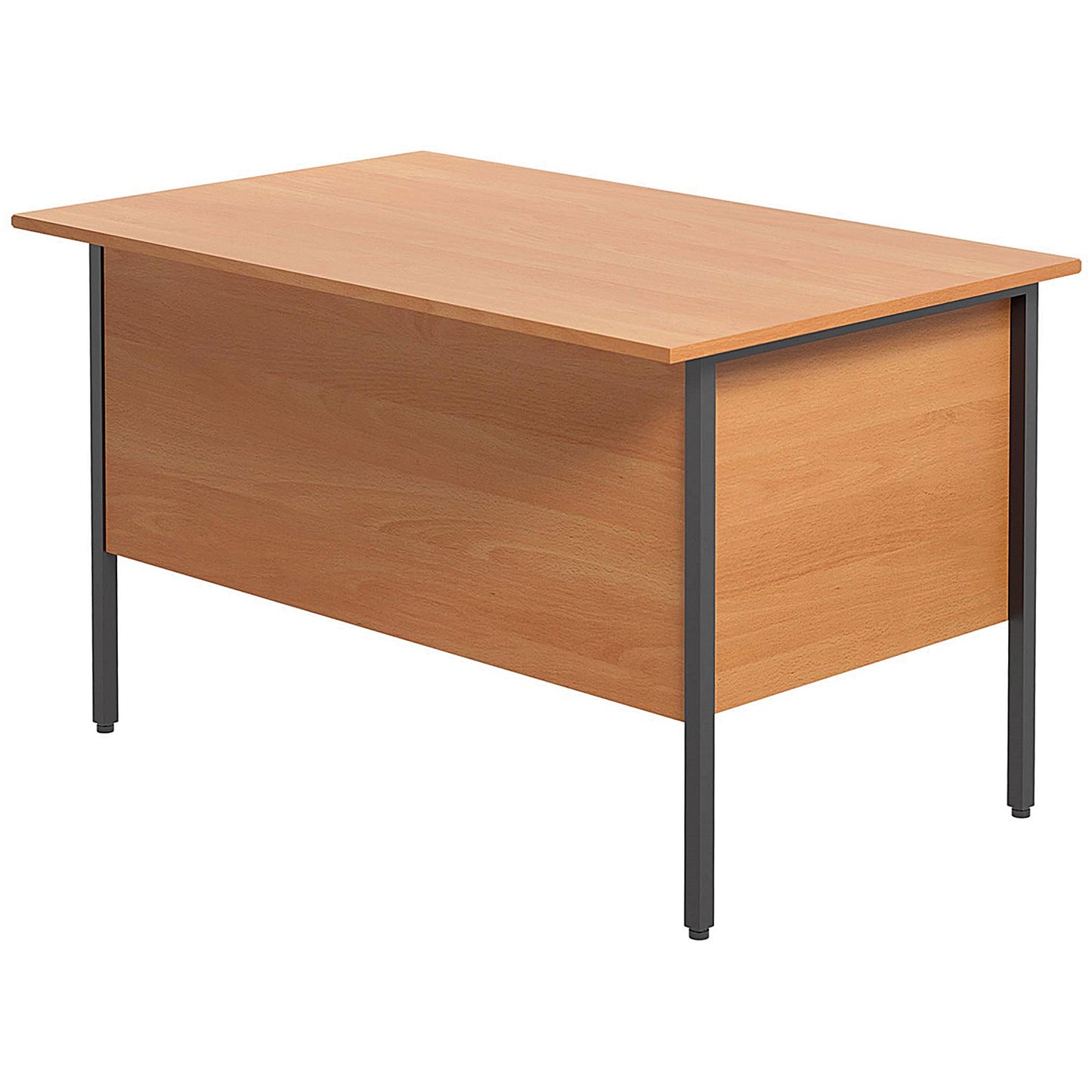 Serrion 1200mm Rectangular Desk, Silver Straight Legs, Beech