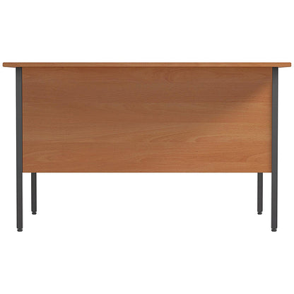 Serrion 1200mm Rectangular Desk, Silver Straight Legs, Beech