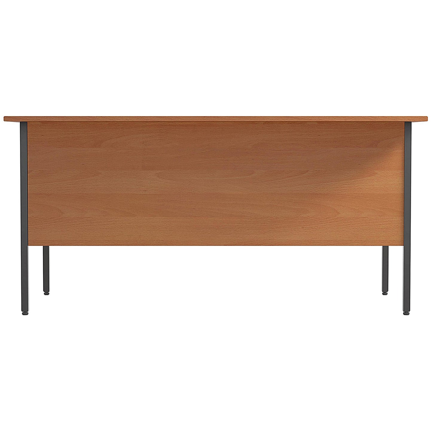Serrion 1500mm Rectangular Desk, Silver Straight Legs, Beech