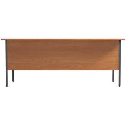 Serrion 1800mm Rectangular Desk, Silver Straight Legs, Beech