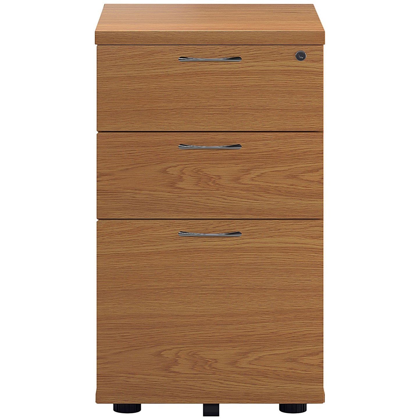 First 3 Drawer Mobile Pedestal, Oak