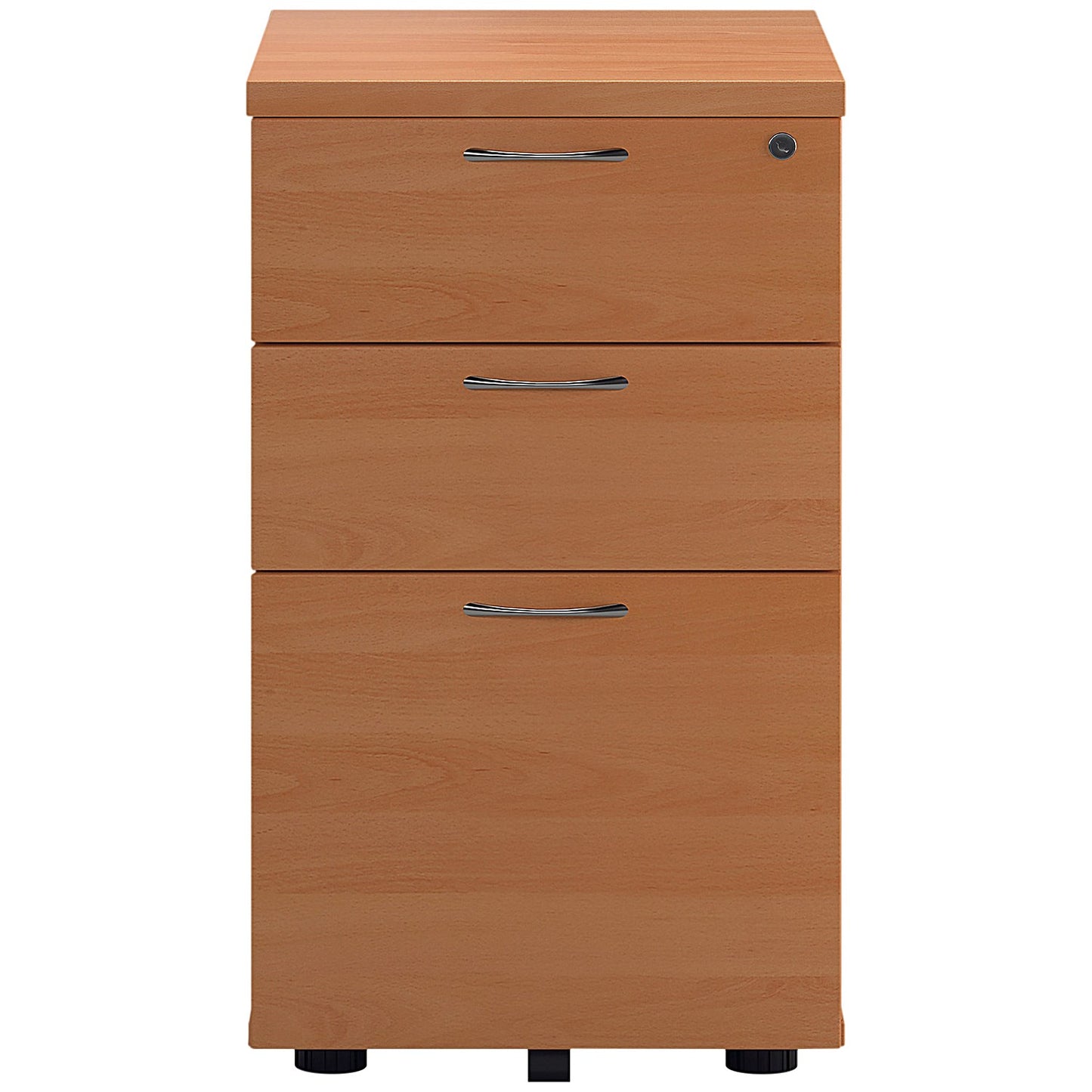 First 3 Drawer Mobile Pedestal, Beech