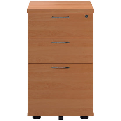 First 3 Drawer Mobile Pedestal, Beech