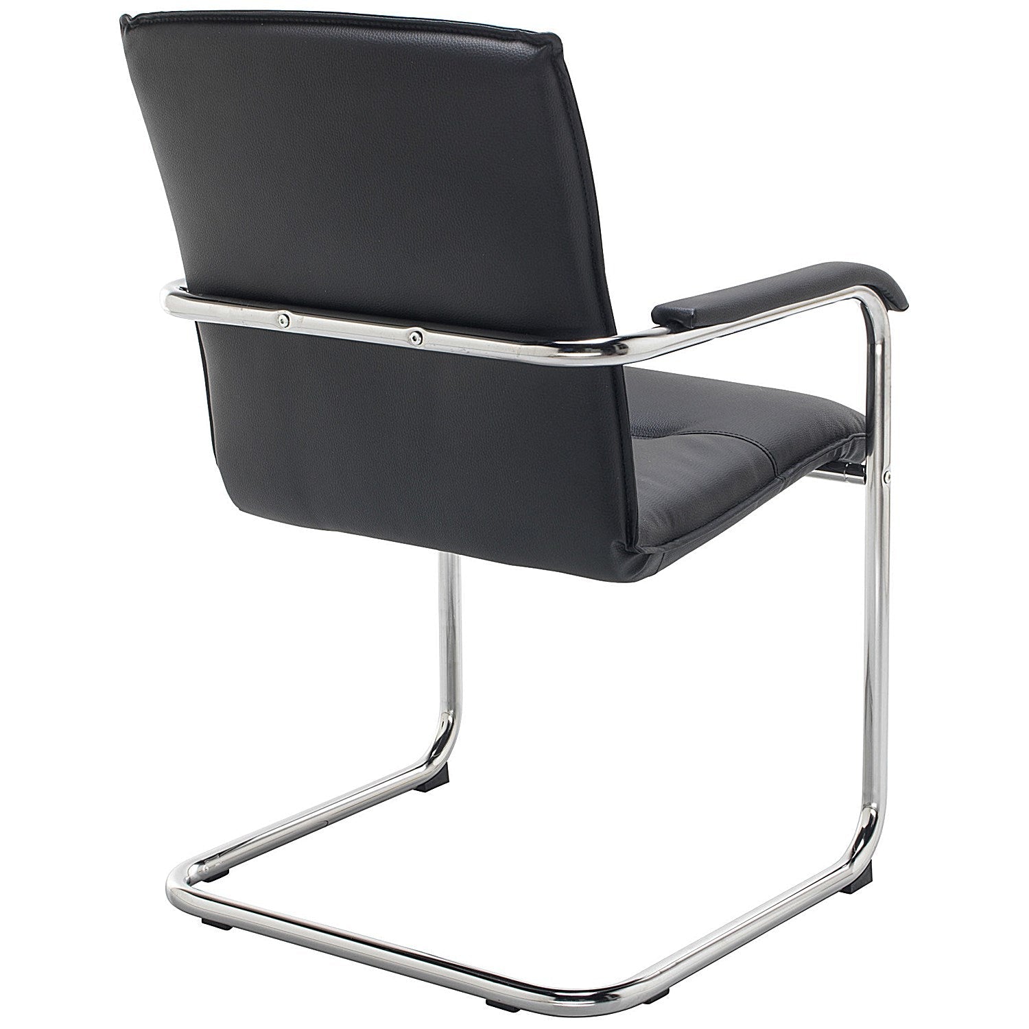 First Stratus Tuscany Leather Look Visitor Chair, Black Easy2Order : KF90272