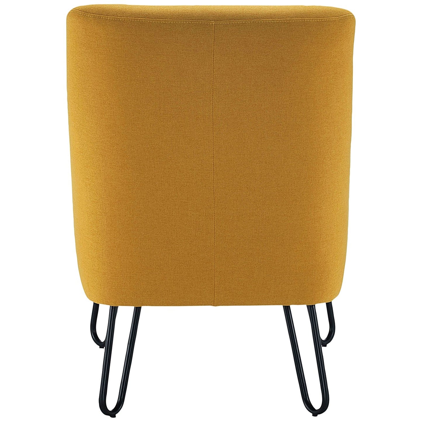 Jemini Reception Armchair, Hairpin Leg, Mustard