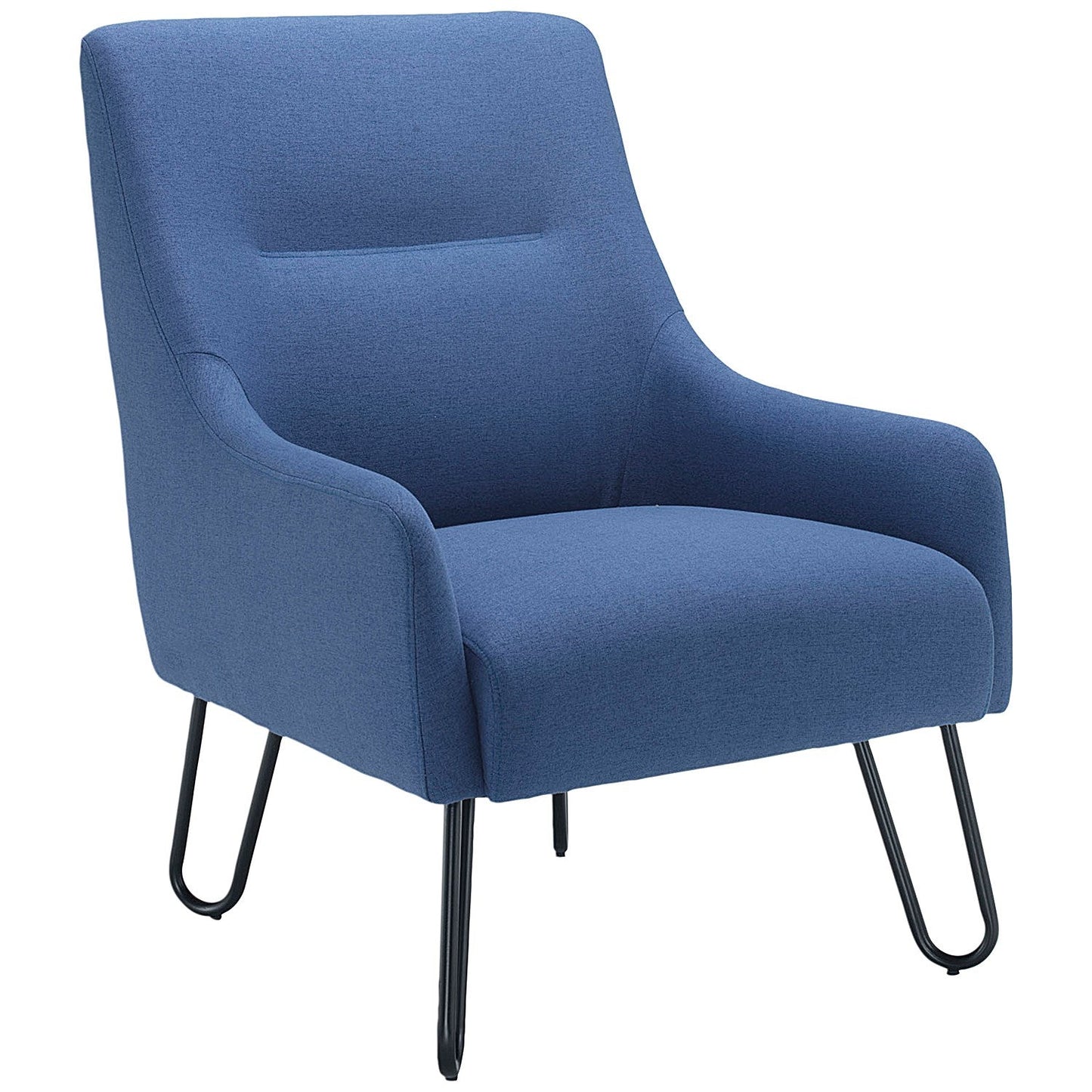 Jemini Reception Armchair, Hairpin Leg, Navy