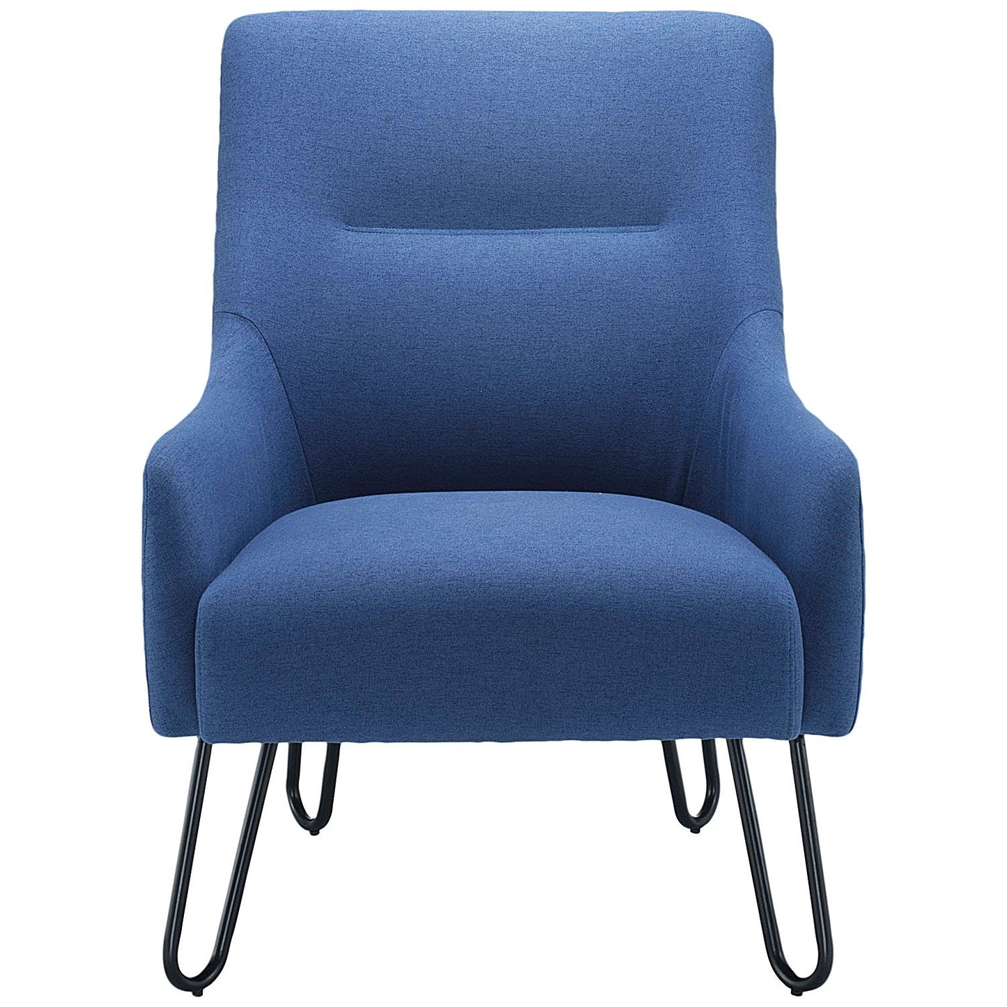 Jemini Reception Armchair, Hairpin Leg, Navy