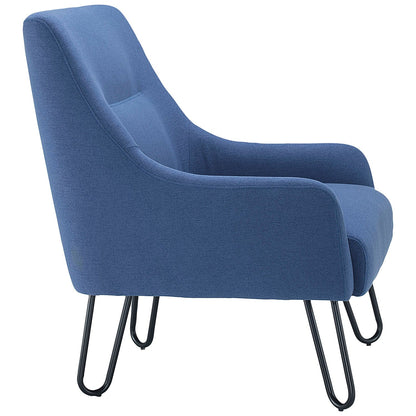 Jemini Reception Armchair, Hairpin Leg, Navy