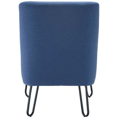 Jemini Reception Armchair, Hairpin Leg, Navy