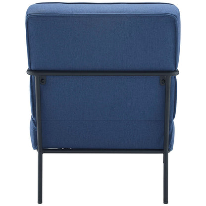 Jemini Wire Frame Reception Armchair, Navy