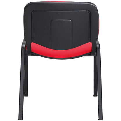 Jemini Ultra Multipurpose Black Frame Stacking Chair, Red