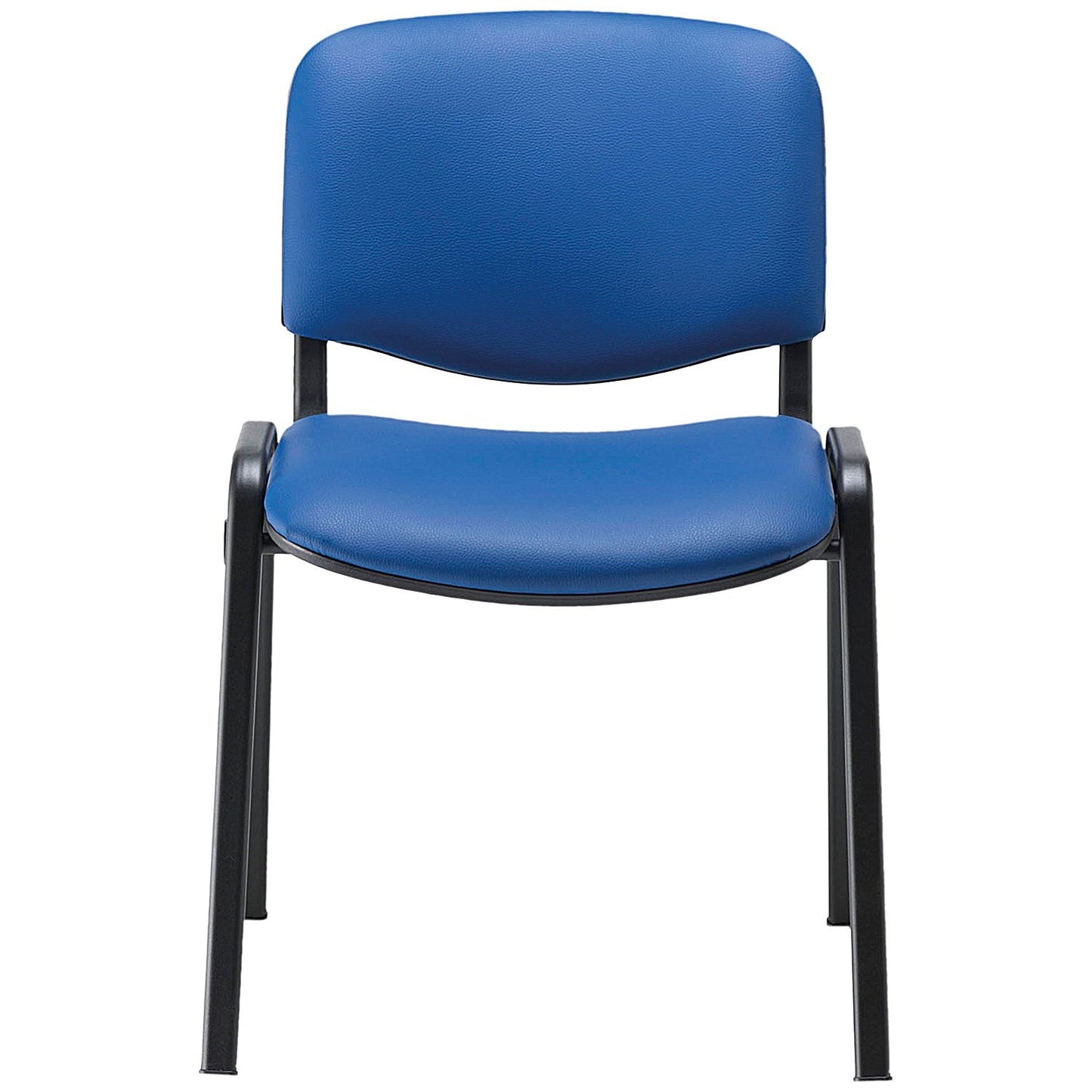 Jemini Ultra Multipurpose Black Frame Stacking Chair, Blue Vinyl