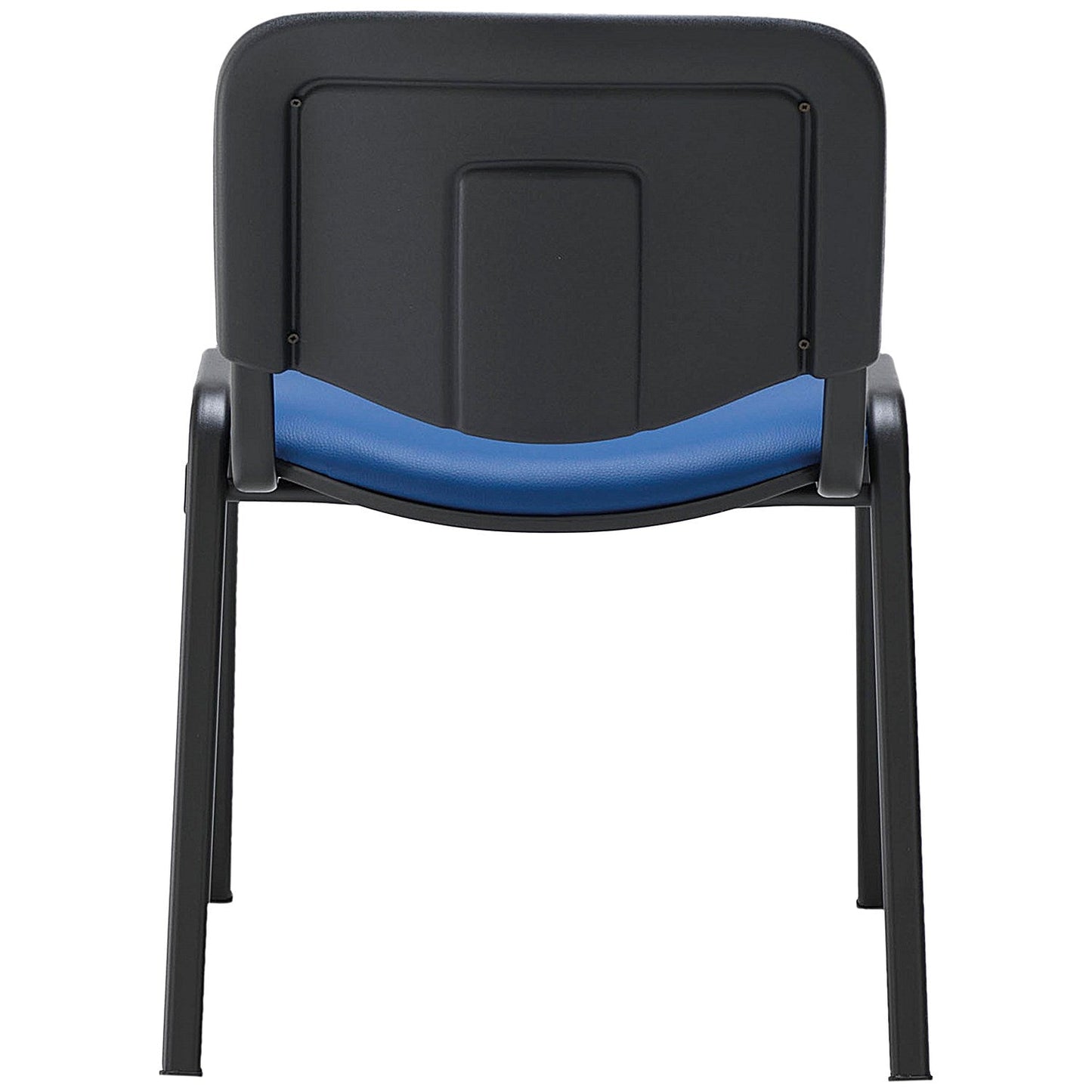 Jemini Ultra Multipurpose Black Frame Stacking Chair, Blue Vinyl