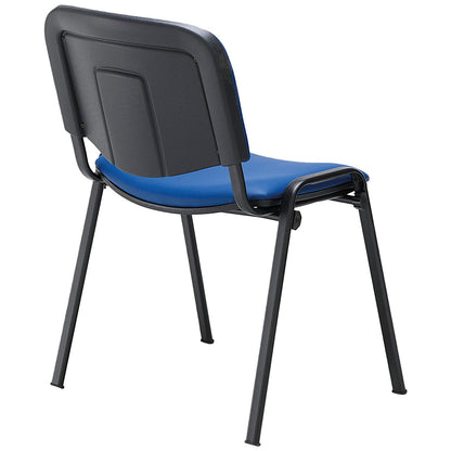 Jemini Ultra Multipurpose Black Frame Stacking Chair, Blue Vinyl Easy2Order : KF90556