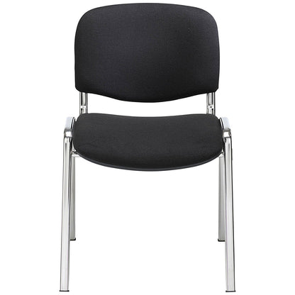 Jemini Ultra Multipurpose Chrome Frame Stacking Chair, Black