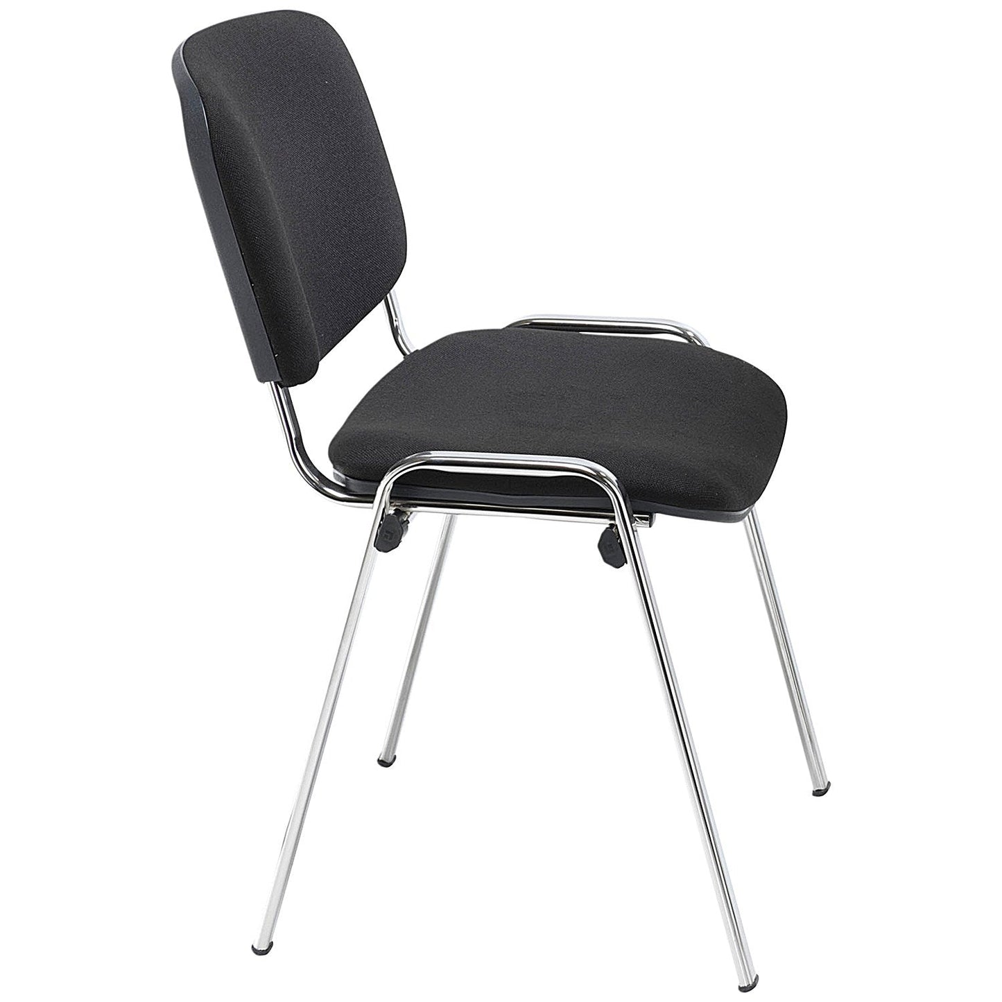 Jemini Ultra Multipurpose Chrome Frame Stacking Chair, Black