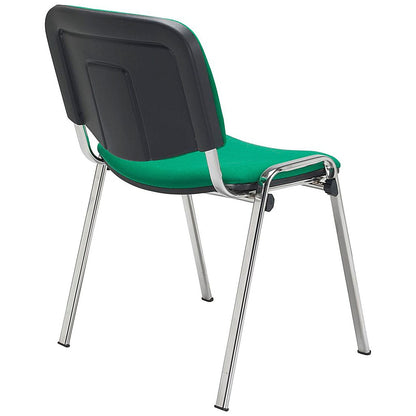 Jemini Ultra Multipurpose Chrome Frame Stacking Chair, Green