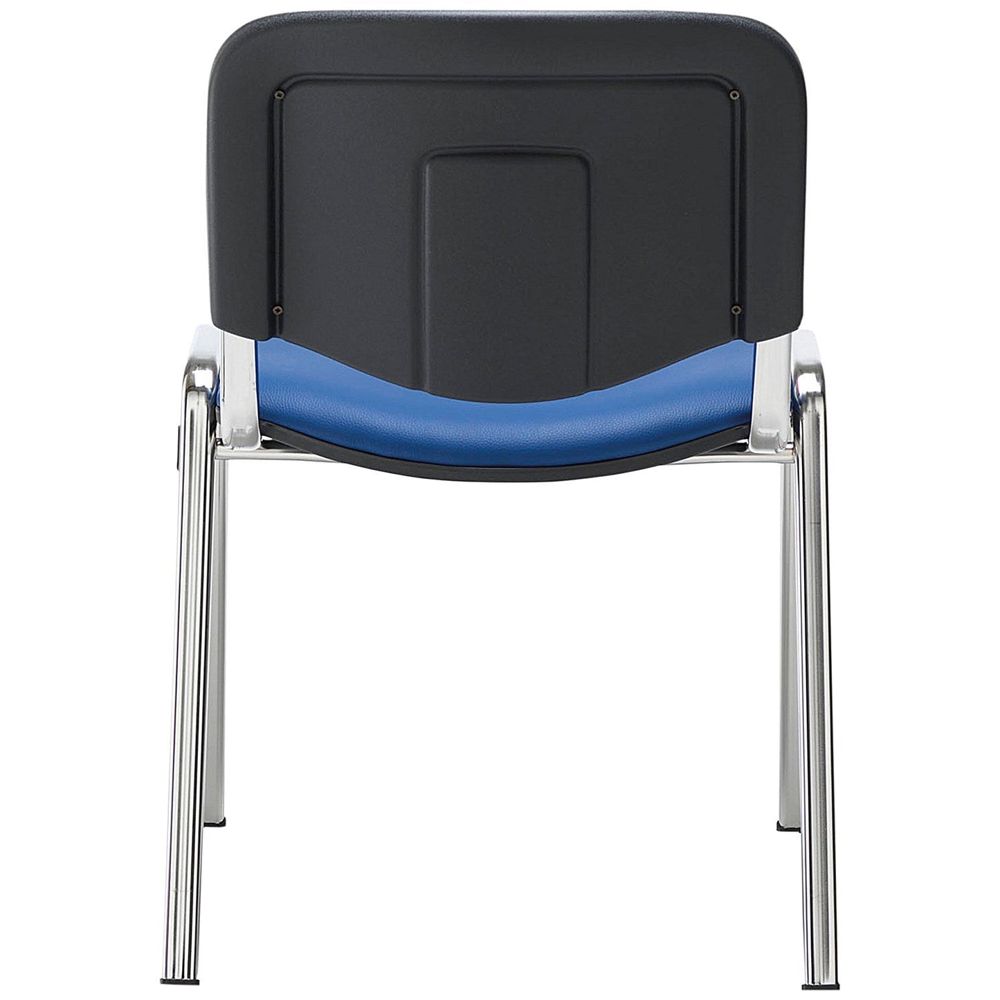 Jemini Ultra Multipurpose Chrome Frame Stacking Chair, Blue Vinyl
