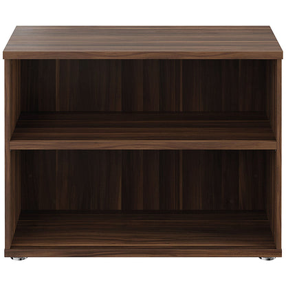 Avior Executive Low Bookcase, 1 Shelf, 800mm High, Walnut