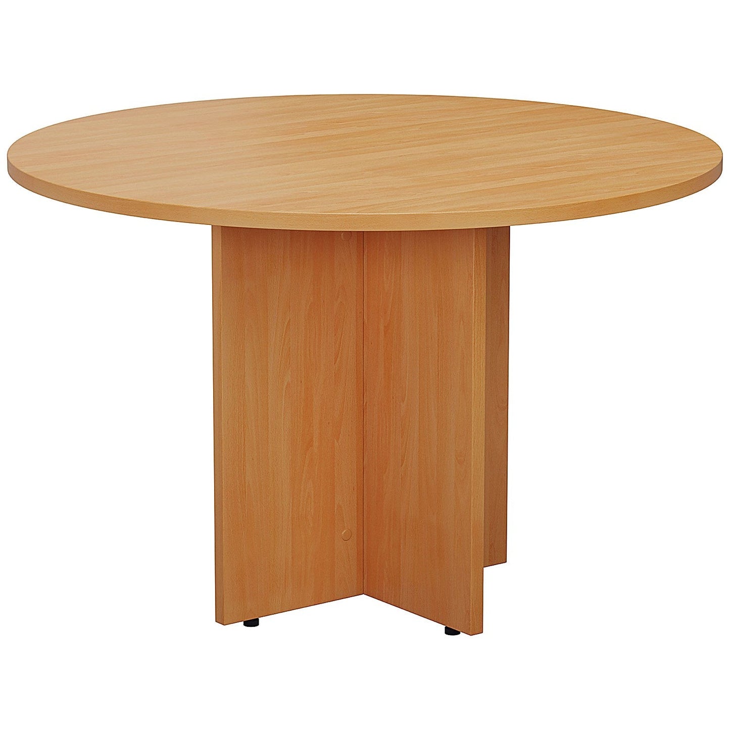 Jemini Round Meeting Table, 1100mm Wide, Beech