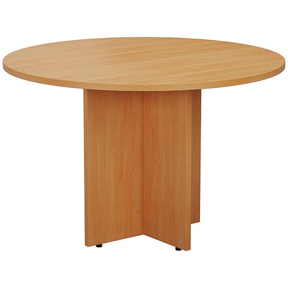 Jemini Round Meeting Table, 1100mm Wide, Beech