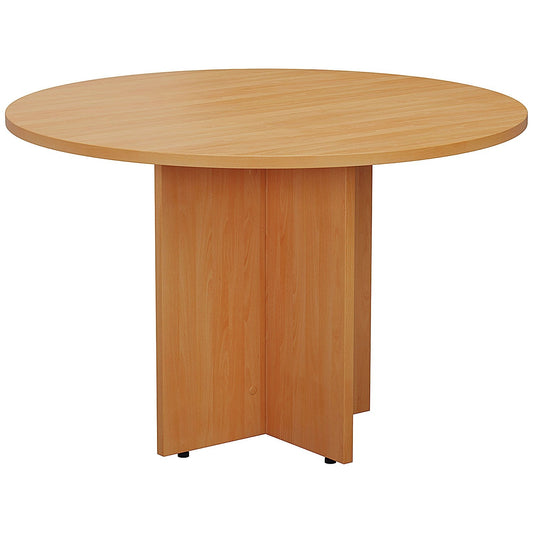 Jemini Round Meeting Table, 1100mm Wide, Beech