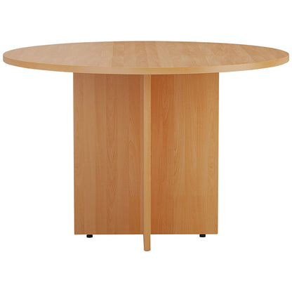 Jemini Round Meeting Table, 1100mm Wide, Beech