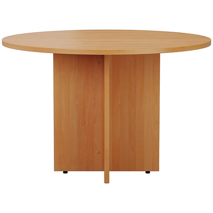 Jemini Round Meeting Table, 1100mm Wide, Beech Easy2Order : KF90685
