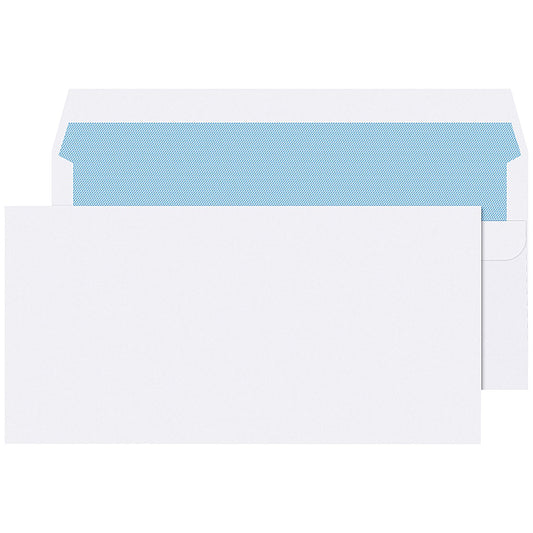 Q-Connect DL Envelopes, Self Seal, 120gsm, White, Pack of 1000