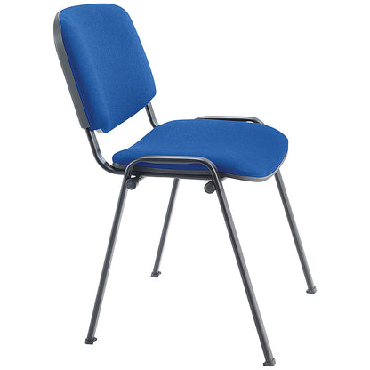 First Ultra Multipurpose Black Frame Stacking Chair, Blue