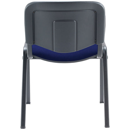 First Ultra Multipurpose Black Frame Stacking Chair, Blue