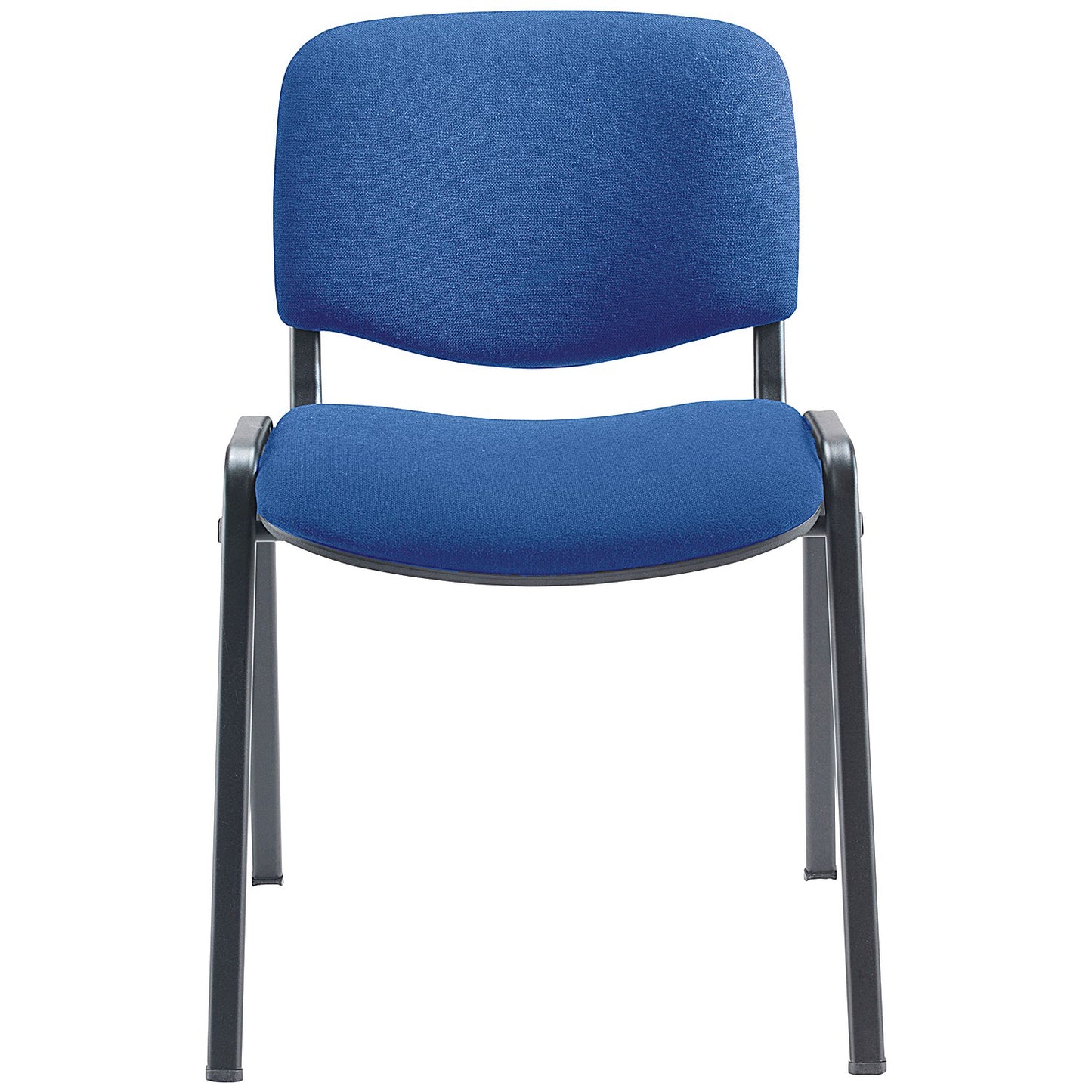 First Ultra Multipurpose Black Frame Stacking Chair, Blue