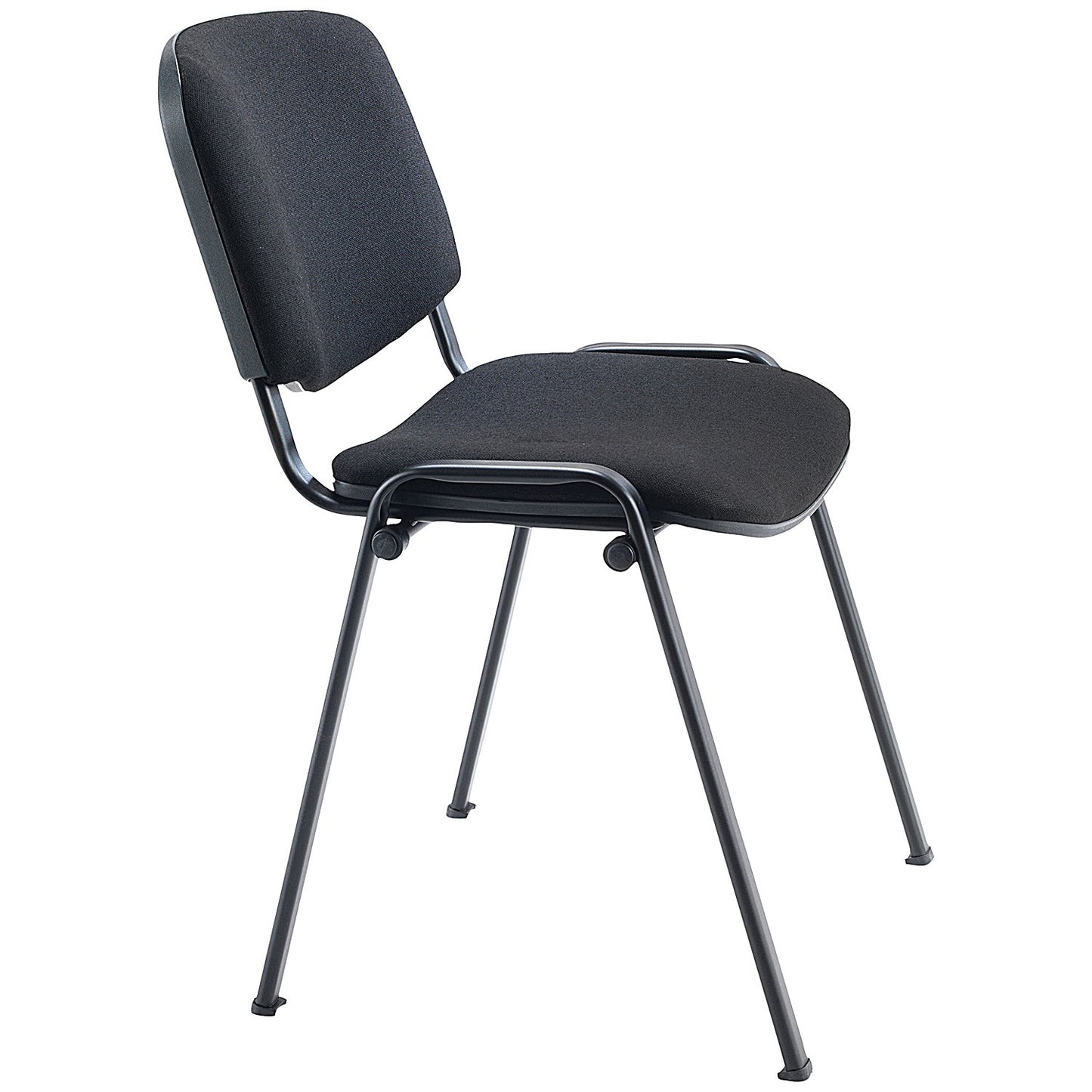 First Ultra Multipurpose Black Frame Stacking Chair, Charcoal