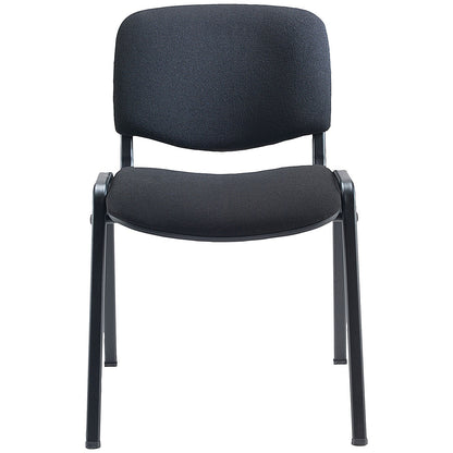 First Ultra Multipurpose Black Frame Stacking Chair, Charcoal