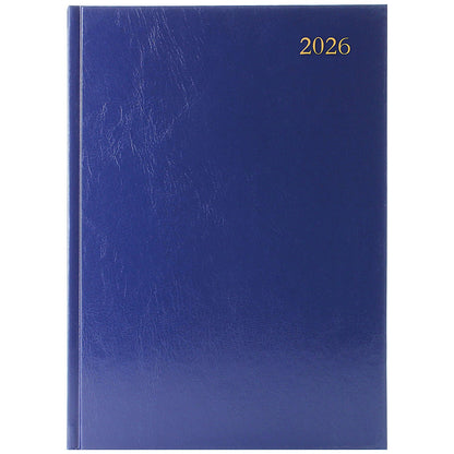 5 Star A4 Appointment Desk Diary, Day Per Page, Blue, 2026