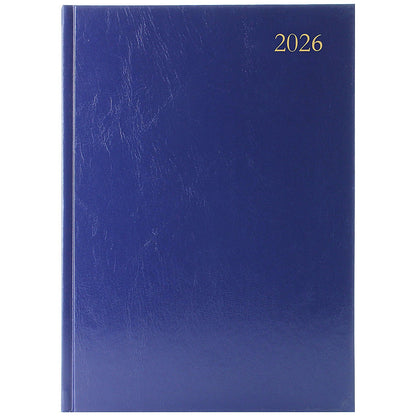5 Star A4 Desk Diary, Week To View, Blue, 2026