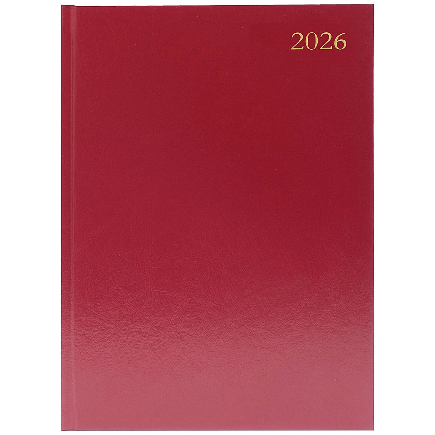 5 Star A5 Appointment Desk Diary, Day Per Page, Burgundy, 2026