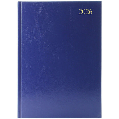 5 Star A5 Desk Diary, 2 Days Per Page, Blue, 2026