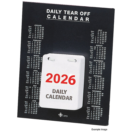 Daily Tear Off 2026 Desk Calendar, 150x185mm Easy2Order : KFDTO26