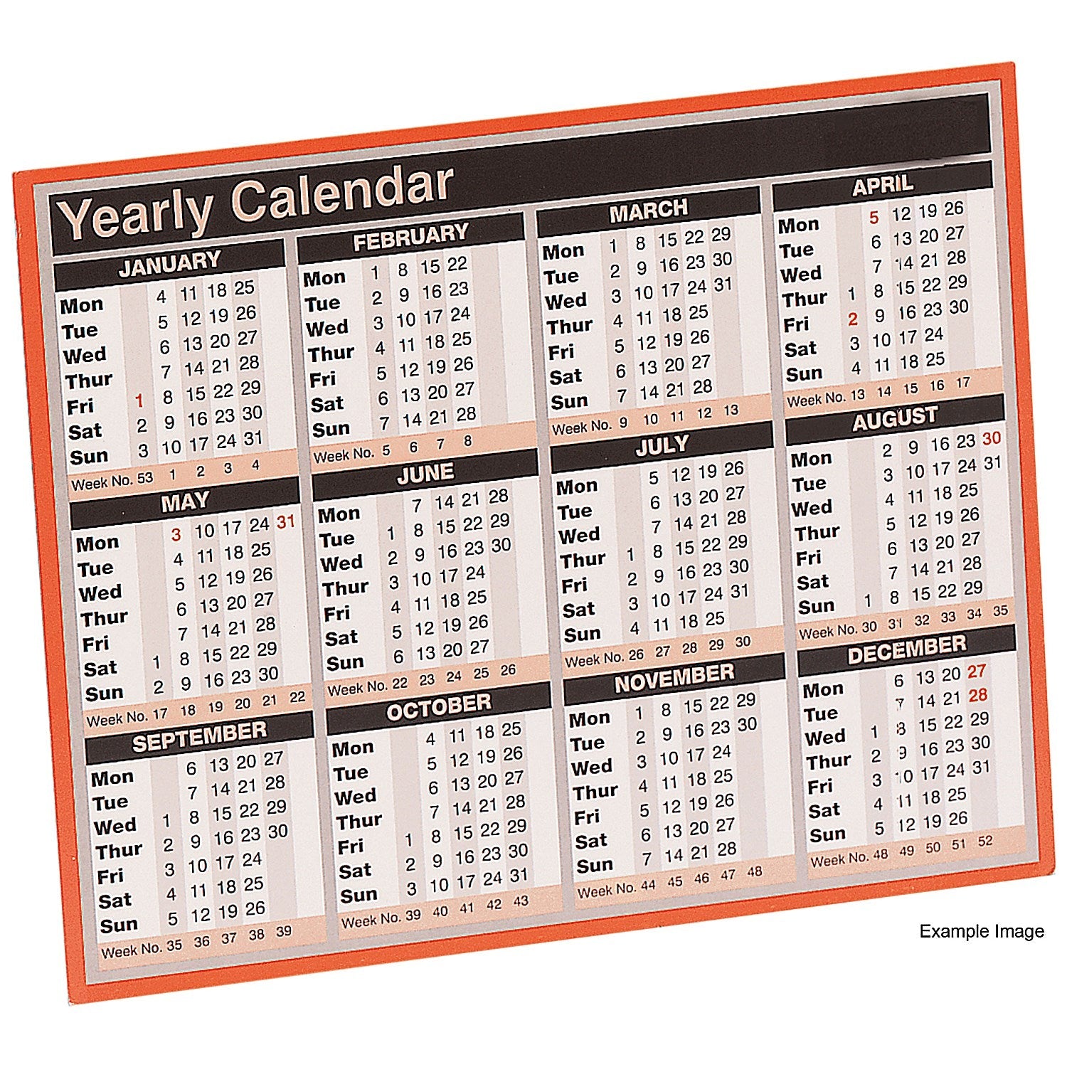 Year to View 2026 Calendar, 257x210mm Easy2Order : KFYC126