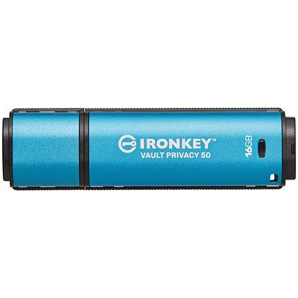 Kingston Ironkey Vault Privacy 50 Encrypted USB 3.0 Flash Drive, 16GB