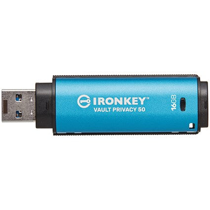 Kingston Ironkey Vault Privacy 50 Encrypted USB 3.0 Flash Drive, 16GB