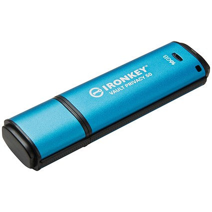 Kingston Ironkey Vault Privacy 50 Encrypted USB 3.0 Flash Drive, 16GB