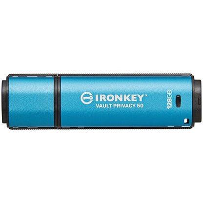 Kingston Ironkey Vault Privacy 50 Encrypted USB 3.0 Flash Drive, 128GB