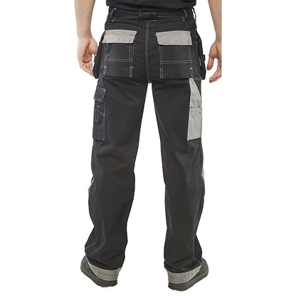 Beeswift Kington Multi Purpose Pocket Trousers, Black, 32