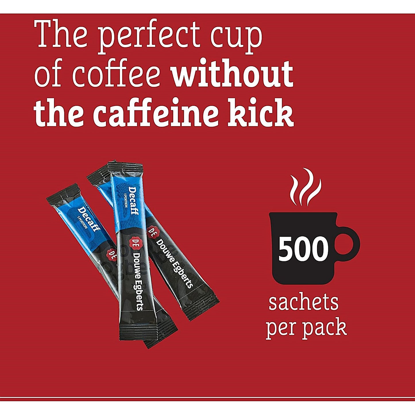 Douwe Egberts Decaf Coffee Sachets, Pack of 500