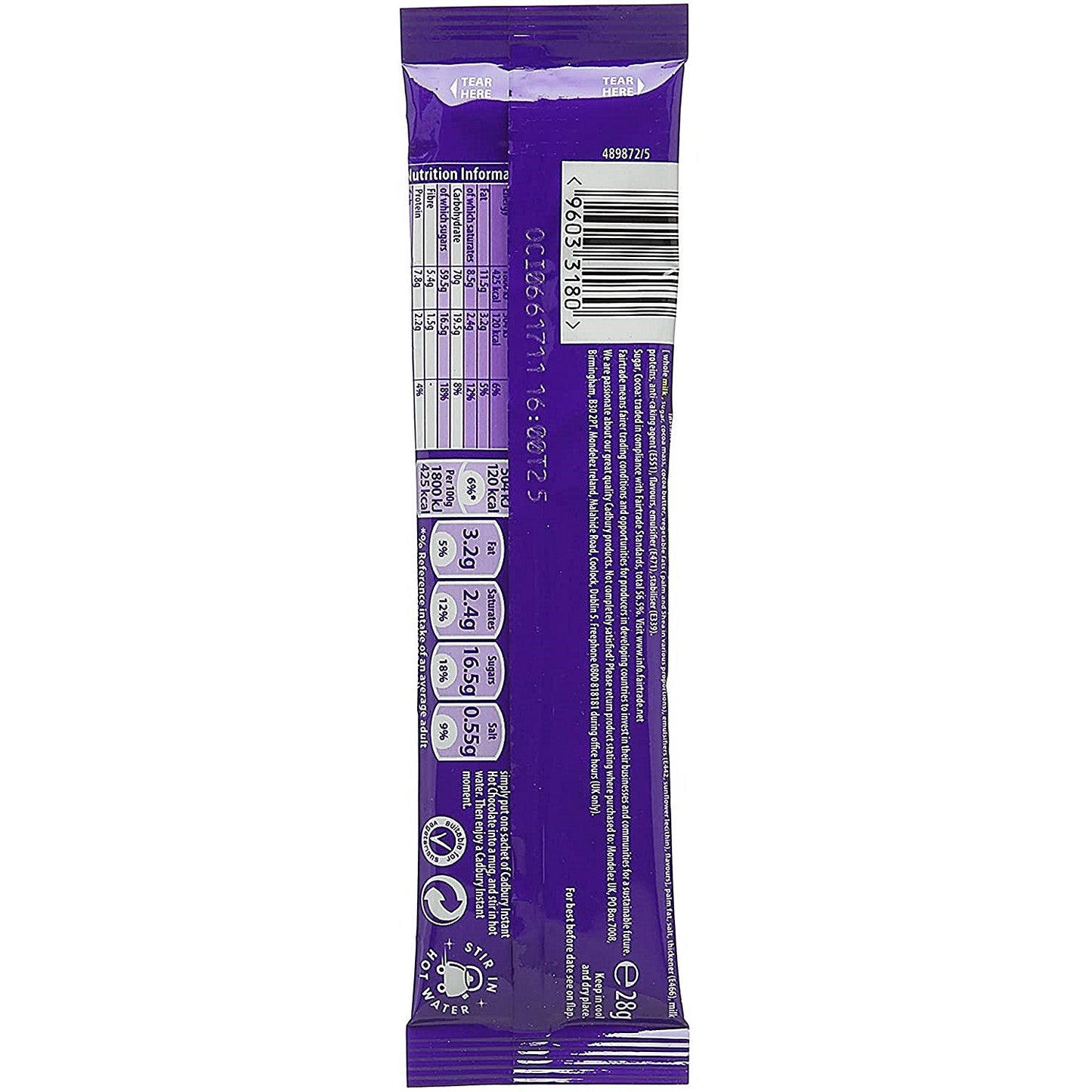 Cadbury Instant Hot Chocolate, 50 Sachets