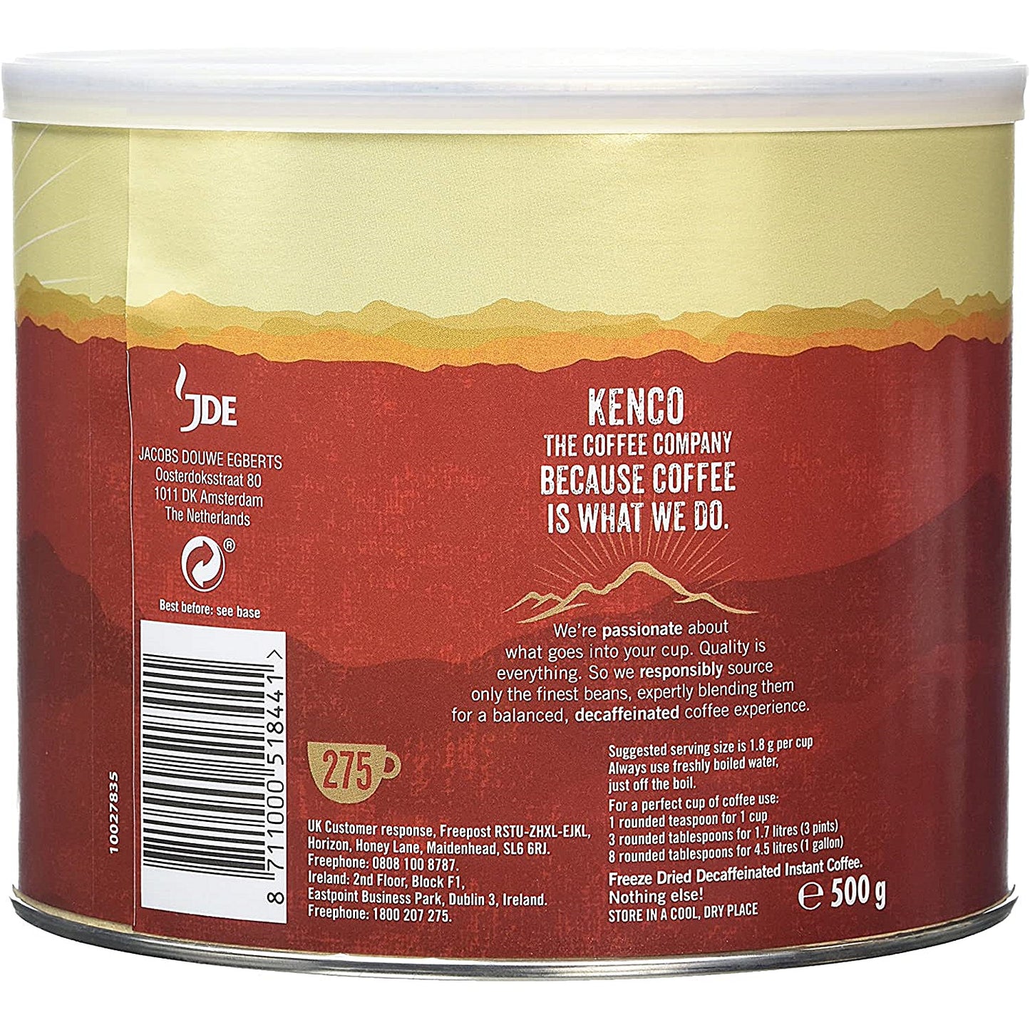 Kenco Decaff Instant Coffee, 500g